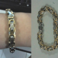 Gelang Chain Silver Gold Stainless Steel