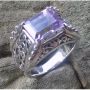 Cincin perak batu Amethys