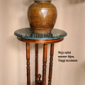 Meja sudut tinggi marmer antik