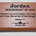 Gantungan Kunci Nama Scripture (Jordan) | Gantungan Kunci Nama Kayu