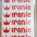 Sticker Nama Mini (Iranie &ndash; Merah &ndash; 1 Gambar) | Label Nama Murah