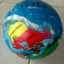 jual balon mainan anak dg motif bola dunia