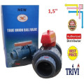 pvc true union ball valve socket soc sch80 1 1/2 inch epdm, cek kran