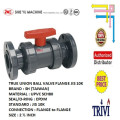 ball valve flange ansi 150 pvc duraflow  2 1/2 Inch,true union upvc SH
