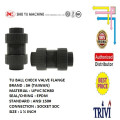 pvc tu ball check valve true union sch80 1 1/4 inch epdm, cek kran