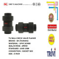 pvc tu ball check valve true union sch80 3 inch epdm, cek kran