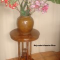 meja bundar antik kayu jati