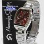 Alexandre Christie Ac 2493 Silver Red Dial