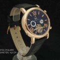 Patek Philippe 8615 Rosegold Black Leather