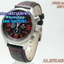Swiss Army 2087 Silver Red Black Leather
