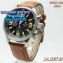 Swiss Army 2087 Silver Cream Brown Leather