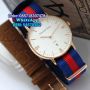 ALEXANDRE CHRISTIE AC8420 Rosegold Blue Red Canvas