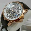 Roger Dubuis Double Tourbillon Rosegold Dark Brown Leather Automatic