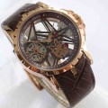Roger Dubuis 2953 Rosegold Brown Leather Automatic