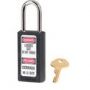 Lightweight Safety Lockout,Bilingual Thermoplastic Safety Padlock 411BLK,Keyed Different,gembok kese