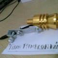 Gold Exhaust Fake Turbo Whistler Pipe Sound Muffler Size M 1.6 - 2.0 - Golden