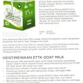 ETTA GOAT MILK susu bubuk tepung serbuk powder kambing etawa sheep