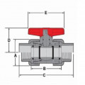 spears Ball valve pvc socket thread ansi 1 inches,true union 2000