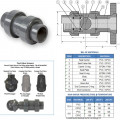 pvc ball check valve spears ansi 3/4 inch,true union 2000 industrial