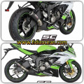 SC Project Exhaust CRT carbon series Kawasaki ZX6 OR ZX636 with full titanium link pipe