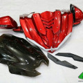 Tameng + spion+ winsield yamaha Nmax warna metal gun, red