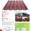 GENTENG ONDUVILLA WRN SHADED RED (1060 x 40 MM) - FREE SEKRUP 5 PCS