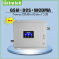 tri-band cellphone signal booster/enhancer GSM/DCS/WCDMA(900MHz/1800MHz/2100MHz)
