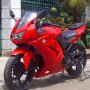 Jual Kawasaki Ninja 250 Merah 2011 KM 500an Gress Like New..