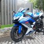 JUAL SUZUKI GSX 750R BLUE 2010 
