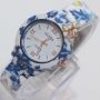 Jam Tangan Guess Flower biru putih