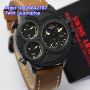 Swiss Army SA2178 Triple Time Black Brown Leather