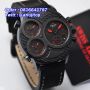 Swiss Army SA2178 Triple Time Black Red Leather