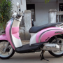 HONDA SCOOPY PINK PUTIH 2011 BLN 4 PLAT DKI EX CEWE